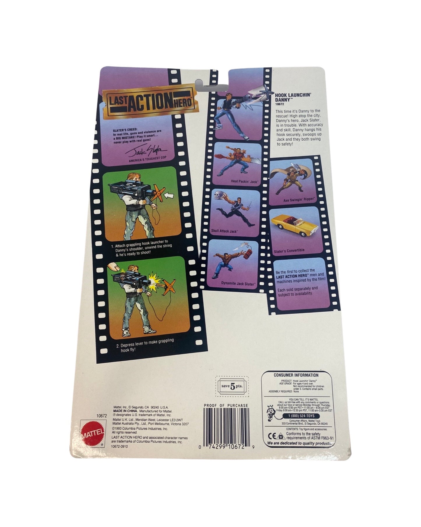 1993 Mattel Last Action Hero Hook Launchin' Danny