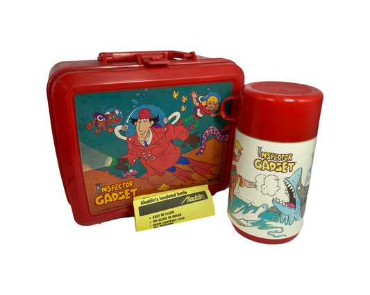 ﻿1993 Aladdin Inspector Gadget Lunch Box w/ Thermos