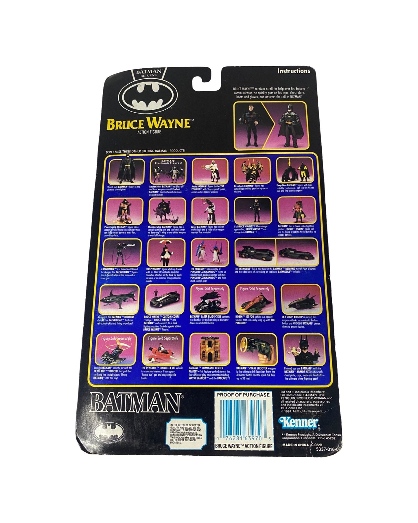 1991 Kenner Batman Returns Bruce Wayne