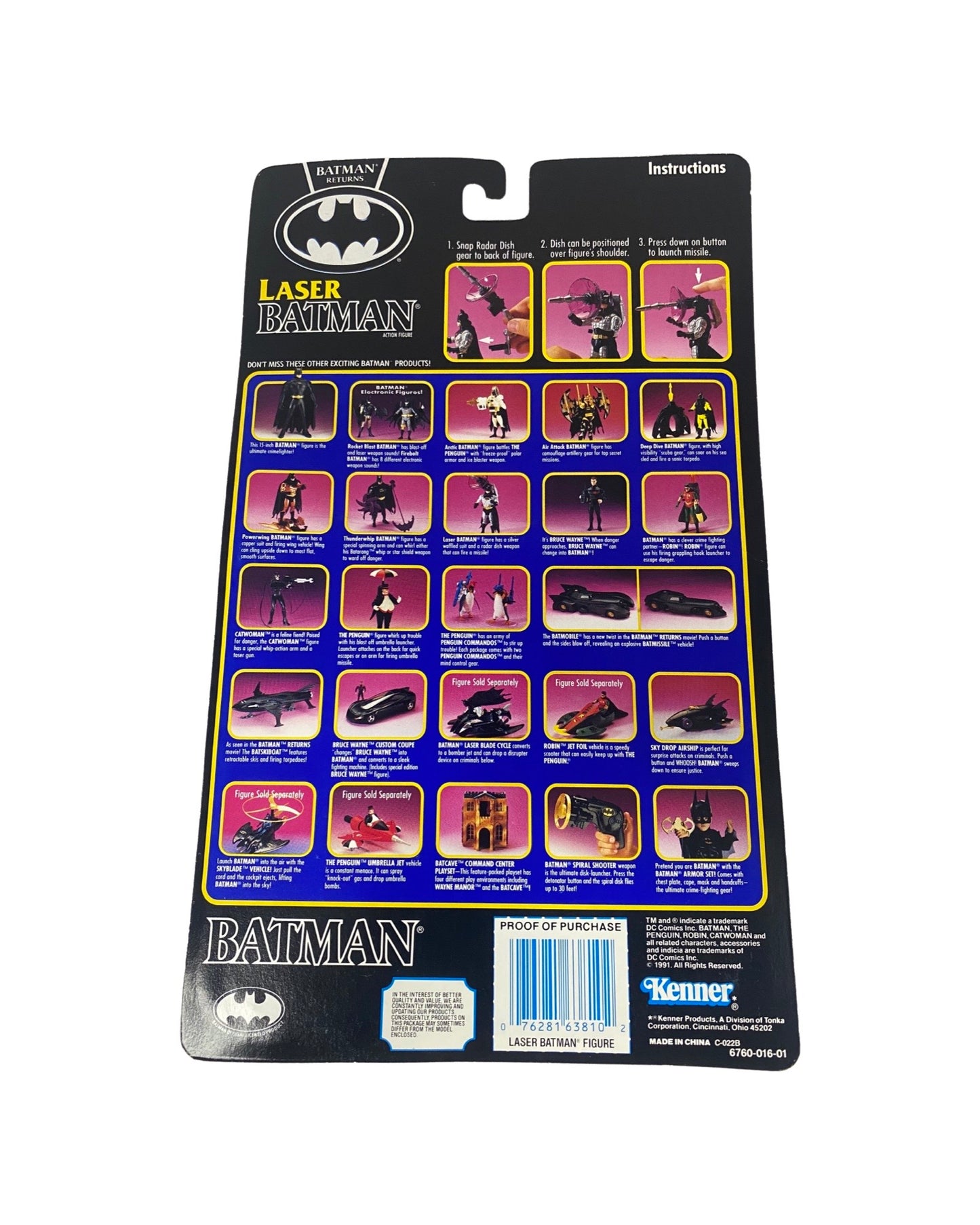 1991 Kenner Batman Returns Laser Batman