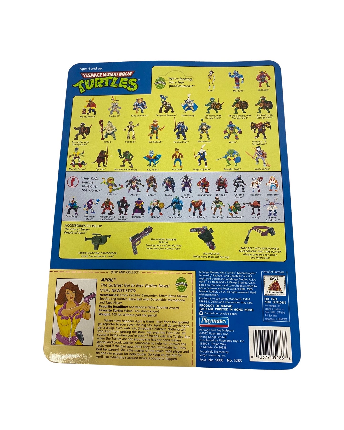 1992 Playmates TMNT April