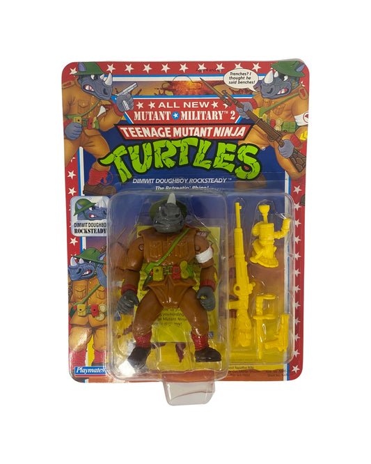 1992 Playmates TMNT Dimwit Doughboy Rocksteady (Mutant Military 2)