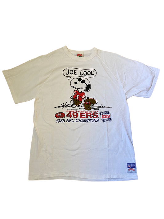 1989 Nutmeg Snoopy San Francisco 49ers NFC Championship Tee