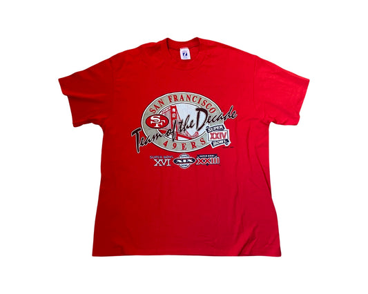1989 Logo 7 San Francisco 49ers Team Of The Decade T-Shirt